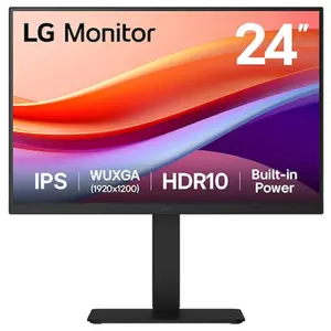 LG 24" 24BA55W-B (1920 x 1200 pixels, 24"), Moniteur, Noir pas cher
