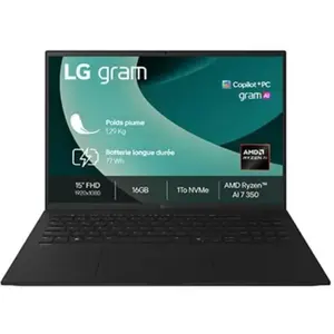 LG gram 15Z80T-G.AZ78F - AMD Ryzen AI 7 - 350 / jusqu'à 5 GHz - Win 11... pas cher