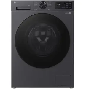 Lave-linge frontal - LG - F14X56BMST - 11 kg - 1400 tr/min - Noir mat pas cher
