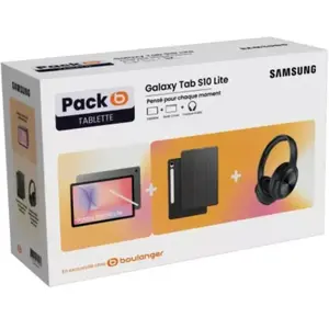 Tablette Android SAMSUNG Pack Galaxy Tab S10Lite /Bookcover/Casqu