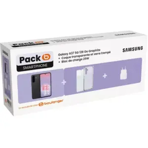 Smartphone SAMSUNG Pack A37Graph 128Go+Coque+VT+Bloc charge pas cher