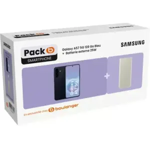 Smartphone SAMSUNG Pack A57 Bleu 128Go + Powerbank pas cher