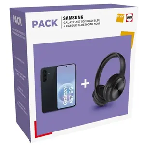 Pack Smartphone Samsung Galaxy A57 6,7" 5G Nano SIM 128 Go Bleu + Casq... pas cher