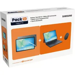 Samsung - Tablette Android  Pack Galaxy Tab S10 Fe+/Etui Clavi/Souri