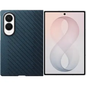 Samsung Galaxy Z Fold8 Hoesje - Carbon Magnet - Blauw pas cher