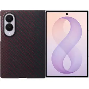 Samsung Galaxy Z Fold8 Hoesje - Carbon Magnet - Rood pas cher
