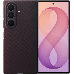 Samsung Galaxy Z Fold8 Ultra Hoesje - Carbon Magnet - Rood pas cher