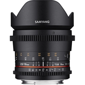 SAMYANG 16 mm T2.6 VDSLR monture SONY E objectif vidéo