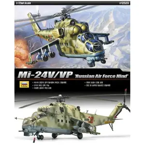 Academy Modelbouwpakket Militaire voertuigen - 12523 Mil Mi-24V/VP Hind - Russische Helikopter Plastic - 1:72 - Modelbouw