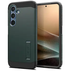 Spigen Tough Armor Backcover MagSafe voor de Samsung Galaxy S25 Plus - Abyss Green pas cher