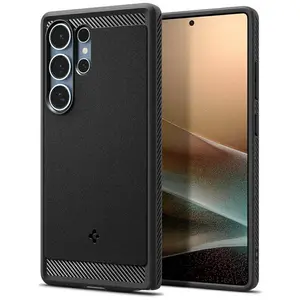 Spigen Rugged Armor Backcover MagSafe voor de Samsung Galaxy S25 Ultra - Matte Black pas cher