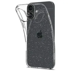 Coque Spigen Liquid Crystal Glitter pour iPhone 16 Plus (transparente) pas cher