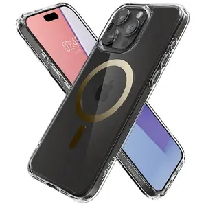 Spigen Coque pour iPhone 15 Pro Max Ultra Hybrid MagFit [Anti-Jaunissement] Compatible avec MagSafe - Or pas cher