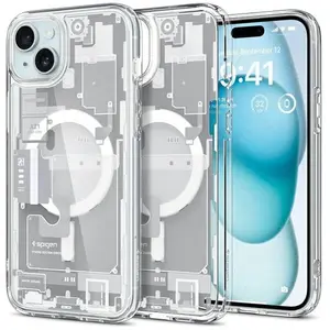 Comparateur de prix : Spigen Coque pour iPhone 15 Plus Ultra Hybrid MagFit [Anti-Jaunissemen...