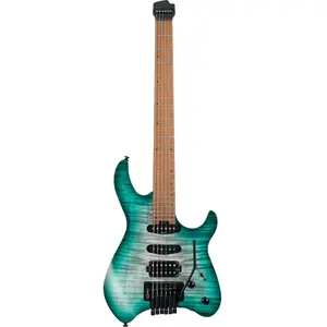 Cort Space G6TR Semi Gloss Lagoon headless elektrische gitaar met gigbag pas cher