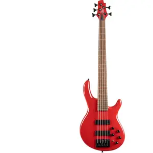 CORT COC5DCRD Basgitaar, C5 Deluxe, 5-snarig, Candy Red pas cher