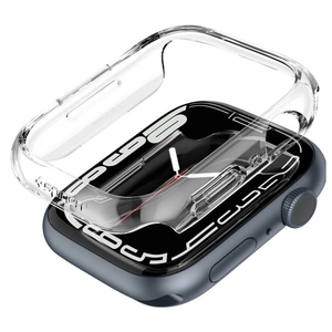 Spigen - Apple Watch 7/8 hoesje - Thin Fit - 45mm - Transparant pas cher