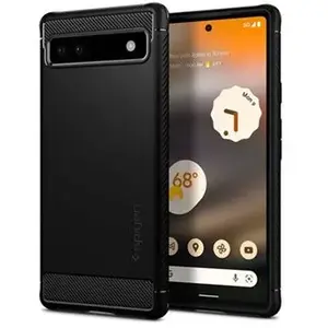 Spigen Rugged Armor Google Pixel 6A Hoesje Back Cover Zwart pas cher