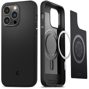 Comparateur de prix : Coque arrière MagSafe Armor iPhone 14 Pro Max Noir Spigen