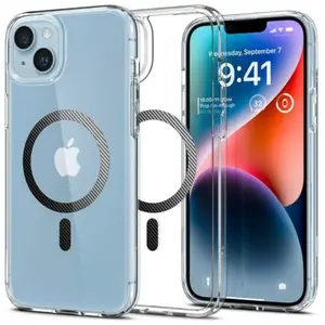 Spigen Ultra Hybrid MagSafe Hoesje Geschikt voor Apple iPhone 14 Plus Carbon Fiber pas cher