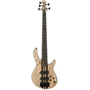 CORT COA5UAENB Basgitaar, A5 Ultra, Etched Natural Black, 5 snaren, Tas pas cher