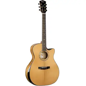 CORT COGOEDGELENC Folkgitaar, GOLD EDGE, natuur, voorversterker, Koffer pas cher