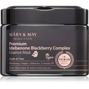 Mary&May, Masque pour le visage, MARY & MAY Premium Idebenon Complexe de mûres Masque ampoules 20 feuilles - 250g pas cher