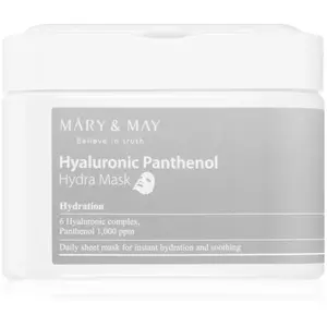 Mary & May Hyaluronic Panthenol Hydra Mask - Hydrata ní Ple ová Maska ( 30 Ks ) pas cher