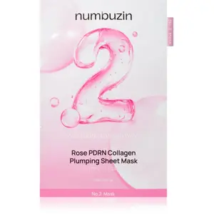 Numbuzin, Masque pour le visage, No.2 Rose PDRN Collagen Plumping Sheet Mask