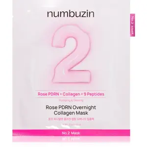 Numbuzin, Masque pour le visage, No2 Overnight Face Mask Rose PDRN Collagen Mask