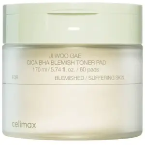 Celimax, Nettoyant pour le visage, - Cica BHA Blemish Toner Pad - 60 Pads (Tonique visage) pas cher