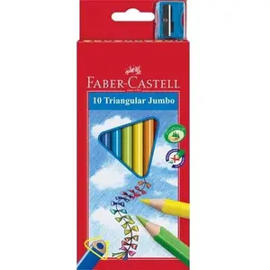 Faber-Castell Faber Castell Kleurpotlood FC driekant - kartonnen etui à 10 stuks