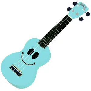 Mahalo U-SMILE-LBU - Ukulele Smiley Bleu + Housse pas cher