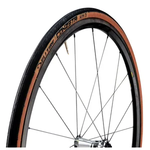 Pneu route 700x25 ts deli conzeta anti crevaison noir/marron tan sa-249 (25-622) pas cher