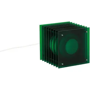 BaNG LOP - Design Tafellamp - Groen - Acryl - Mid Century Modern Lamp - Vierkant - Retro & Space Age Design