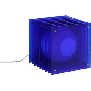 BaNG LOP Big Lamp - Design Tafellamp - Acryl - Paars/Blauw - Space Age Design - Vierkant - Mid Century Modern Stijl pas cher