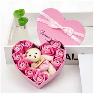 MARSEE Lot de 10 Roses Parfumée Savon Fleur Coffret Cadeau, Salle De Bain Fleurs Savon parfumée pour Femmes Ados Filles CadeauVendu parcdiscount