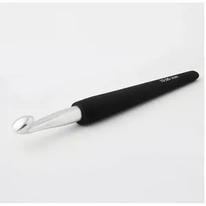KnitPro Haaknaalden softgrip aluminium 4.00mm zwart. pas cher