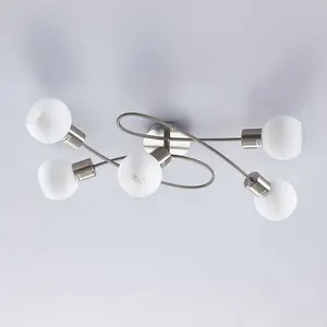 LINDBY Lampenwelt plafonnier LED pour salon et salle à manger Elaina pas cher