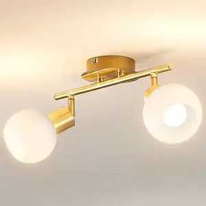 LINDBY Plafonnier à intensité variable 'Elaina' en métal pour salon & salle à manger pas cher