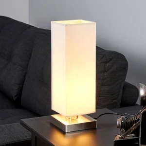 Lindby - Lampe à poser 'Martje' en textile pour salon & salle à manger pas cher
