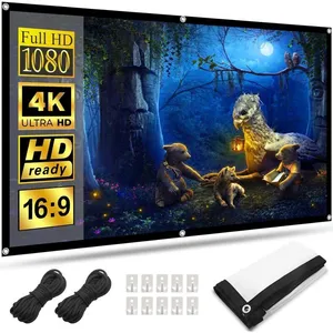 Ecran Videoprojecteur 84 Pouces,Double Face Portable Murale Ecran de P... pas cher
