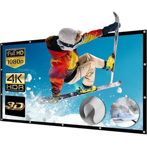 150 Pouces Écran de Projection Écran de Projecteur en Toile Full HD 3D... pas cher