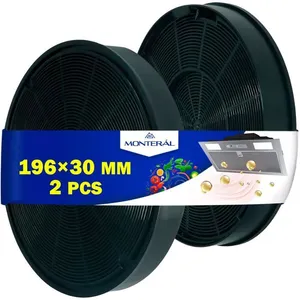 2 Pièces Filtre Charbon pour Hotte Aspirante 196 x 30 mm avec le Code ... pas cher
