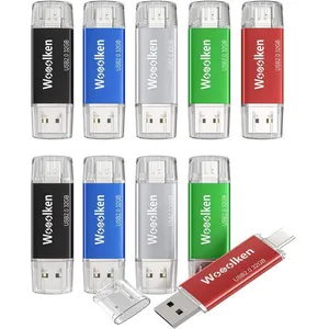 Lot de 10 clés USB C 16 Go USB C 2.0,2 en 1 Rapide,OTG Clé USB C 16 Go... pas cher