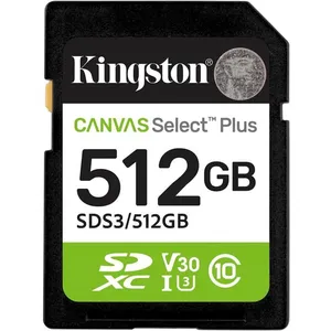 Kingston Cartes mémoire SD Canvas Select Plus 512Go SDXC Gen3 150MB/s ... pas cher