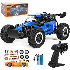 SUTEO 1:16 Voiture Ttélécommandée Tout Terrain,Rc Voiture Télécommandée Enfan,2Wd 20Km/H Voitures Radiocommandées Avec Lumière Led(Bleu) pas cher