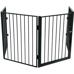 NOIR 4 pans Barrière De Sécurité, protection De Cheminée, 240cm pour b...Vendu parcdiscount