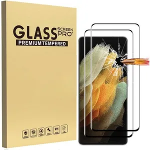 HOOXSPEED [2 Pièce] Verre Trempé pour Samsung Galaxy S21 Ultra 5G Protecteur d'écran 3D Couverture Complète Ecran Protection FilmVendu parcdiscount