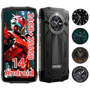 Smartphone OSCAL PILOT 2, 8Go+256Go, 8800mAh Écran 6.5 FHD+, 50MP+32MP, Android 14 GPS/NFC/OTG Noir pas cher